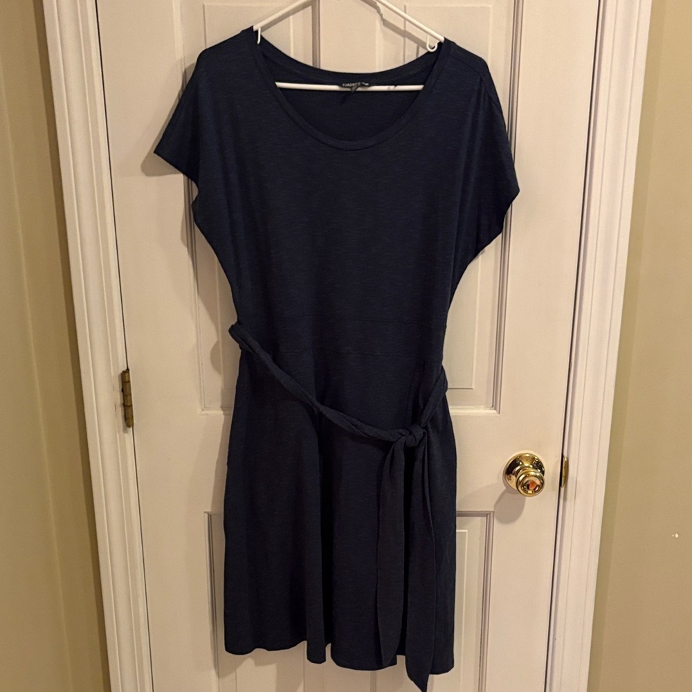 Toad&Co blue cotton  Dress size large in like new condition
